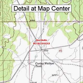  USGS Topographic Quadrangle Map   Red Butte, Arizona 