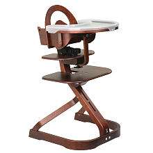 Svan High Chair in Mahogany with Dishwasher Safe Plastic Tray Cover 