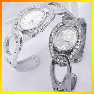 Lady women jewelry crystal bracelet bangle quartz watch  