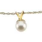 IceCarats 14K Yellow Gold 06.00 Mm Youth Pearl Drop Pendant