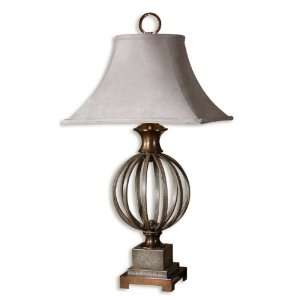  Uttermost 33.5 Inch Huntley Lamp In Crackled Smoke Gray 