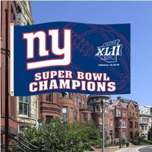 New York Giants Super Bowl XLII Champions Navy Blue 3 x 5 Flag 