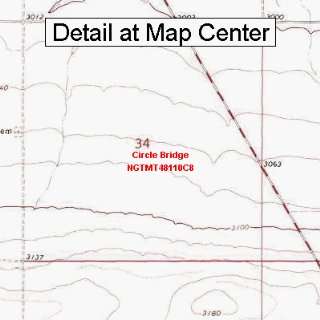  USGS Topographic Quadrangle Map   Circle Bridge, Montana 