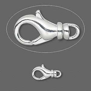 10 13X7mm Silver Plate Lobster Claw Swivel Clasps NICE  