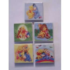  5 Winnie the Pooh Tile Magnets