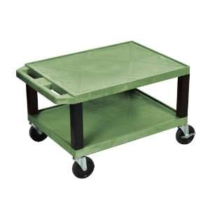  H. WILSON 16 Plastic Cart With Two Shelves Utility Cart 