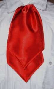 New custom made ascot tie choice of color satin fabric  