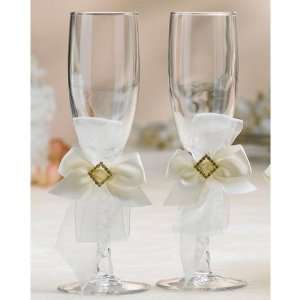   Diamond Accent Toasting Glasses   Set of 2 Arts, Crafts & Sewing