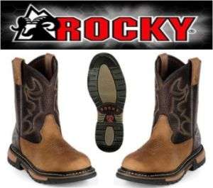 NIB Rocky KIDS 7 Branson Roper Jr Western Cowboy Boots  