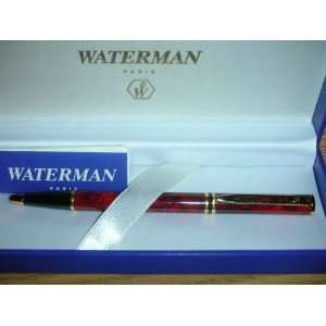  Waterman Laureat Mineral Red Marble Ballpoint Pen with 23 