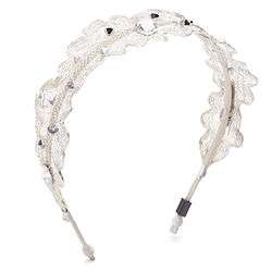   Mesh Smoke Crystal Headband, Silver White & More  Beauty