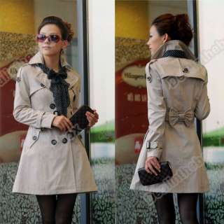 2011 NEW Women Military Style Double Breasted Trench Coat Jacket L~XL 
