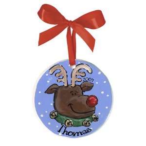  Personalized Reindeer Ornament   Small
