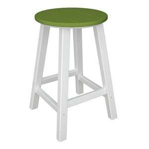  Poly Wood BAR124F Contempo Round Counter Height Bar Stool 