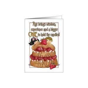  40th Birthday Card   Humour   Cake Card Toys & Games