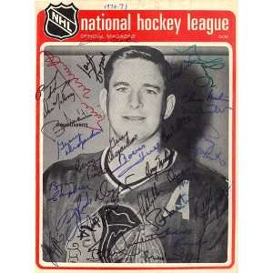 1970 1971 Autographed NHL Magzine Cover 