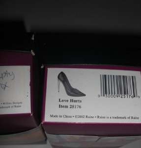 JUST THE RIGHT SHOE LOT of 7 MINIATURE RAINE + BOXES  