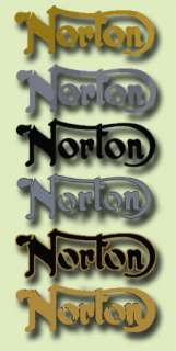 Norton Restorers   TANK BADGES   Norton Decals  