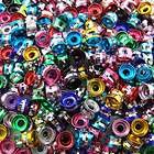 9color 1 or mixed diamond cut aluminum rondelle spacer bead