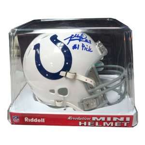  Autographed Anthony Gonzalez NFL Colts Replica Helmet 