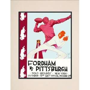   Fordham vs. Pitt 10.5x14 Matted Historic Football Print Sports