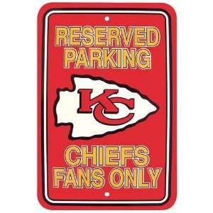  NFL Chiefs 12 by 18 Fan Parking Sign
