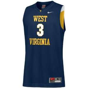 Nike West Virginia Mountaineers #3 Youth Navy Blue Replica Basketball 