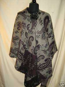 Poncho Style Outer Wrap / Shawl NEW** Several Colors  