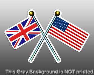 USA UK Flag Poles Sticker  decal united british us pole  