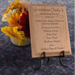  Personalized Babysitting Service Wooden Plaque