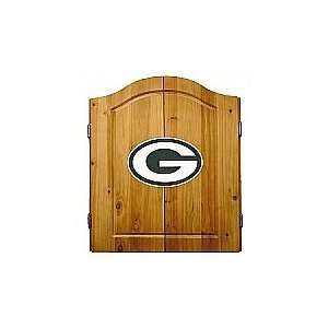  NFL Green Bay Packers Dartboard Cabinet with Darts Set 