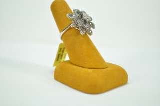Le Vian 14k White Gold Chocolate and White Diamond Flower Ring $4800 