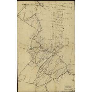  Civil War Map Sketch of western Virginia and eastern West 