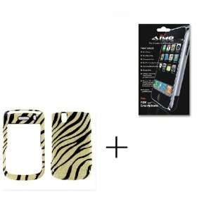Gold+Black Zebra Hard Premium Designer Protector Case + PREMIUM LCD 