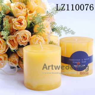 5cm*7cm Scented Pillar Wedding Party Candles Favors NEW HOT 5 Color 