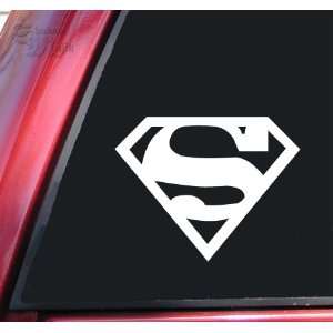  Superman Vinyl Decal Sticker   White Automotive