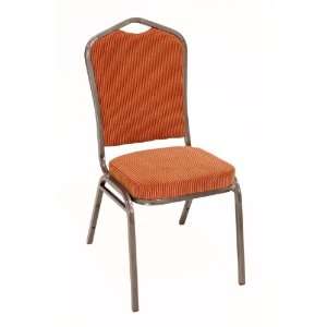  Striped Fabric Crown Back Stacking Chair