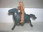   1950S RUBBER COWBOY MOUNTED RIDER W/HORSE 60MM MX231 TOY SOLDIER