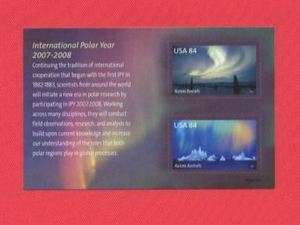 International Polar Year Souvenir Stamps Mint Sheet  