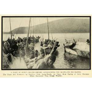  1910 Print Fleet Kings Island Sea Lion Arctic Boat 