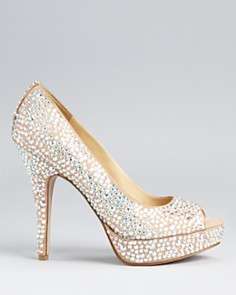 Enzo Angiolini Pumps   Showyou Open Toe Rhinestone Platform