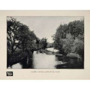  1903 Nashua River Lancaster Massachusetts SET B/W Print 