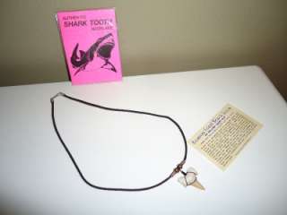 VINTAGE FOSSIL SHARKS TOOTH NECKLESS COSTUME JEWELRY  