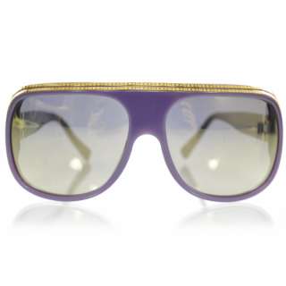 LOUIS VUITTON Millionaire Sunglasses Purple w Gold Plated Lenses LE