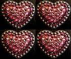   SILVER PINK BERRY CONCHOS HEADSTALL SADDLE BLANKET HEART TACK COWGIRL