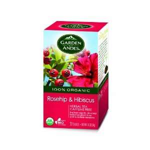 Garden of the Andes 100% Organic Herbal Tea, Rosehip and Hibiscus, 20 
