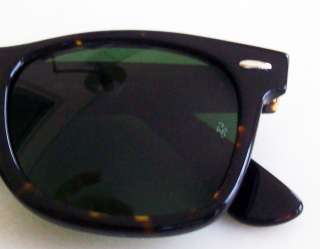 RAY BAN Wayfarer Sunglasses RB 2140 902 Tortoise Green Crystal NEW 
