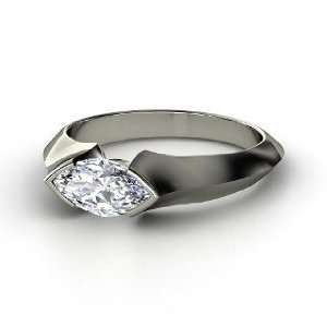  Montespan Ring, Marquise Diamond 14K White Gold Ring 
