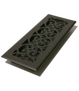   12 Decor Grates Floor Vent Register in Black Steel Cast Iron Look