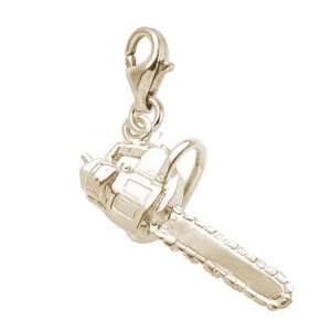   Charms Chainsaw Charm with Lobster Clasp, 14k Yellow Gold Jewelry